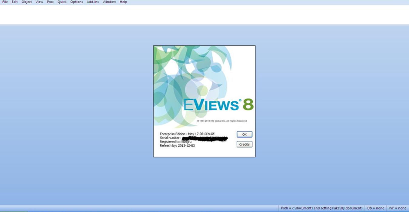 Phần mềm Eviews 8